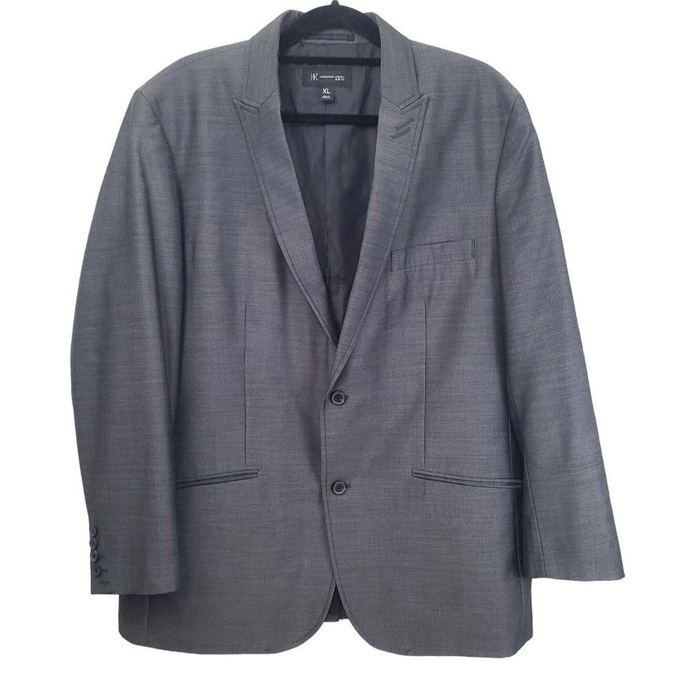 I.N.C. International Concepts Slim Fit Mens Gray Size XL Suit Jacket Blazer